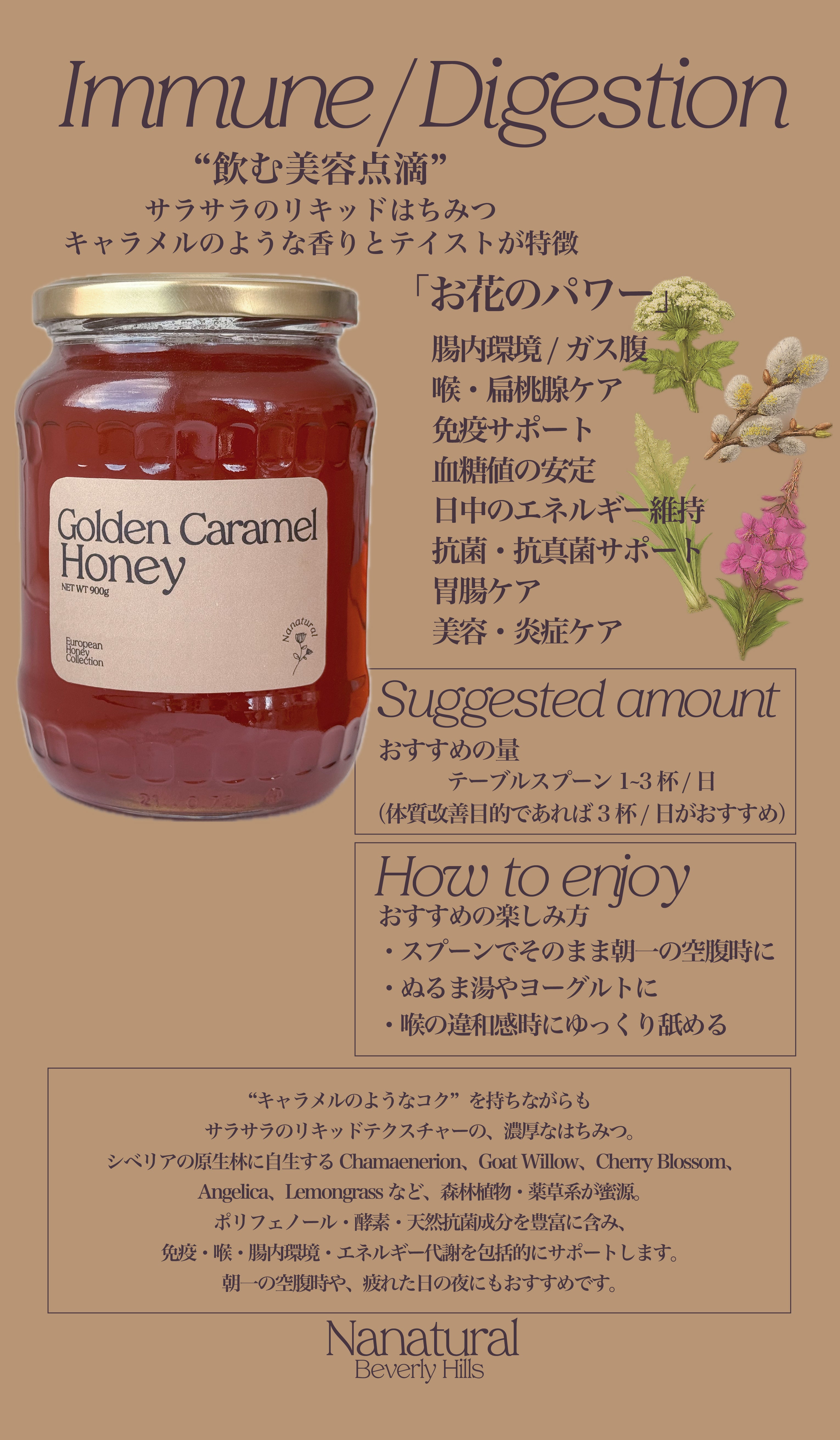 Golden Caramel Honey – Nanatural Honey