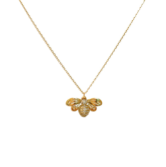 10k Diamond  Beverly Bee Necklace