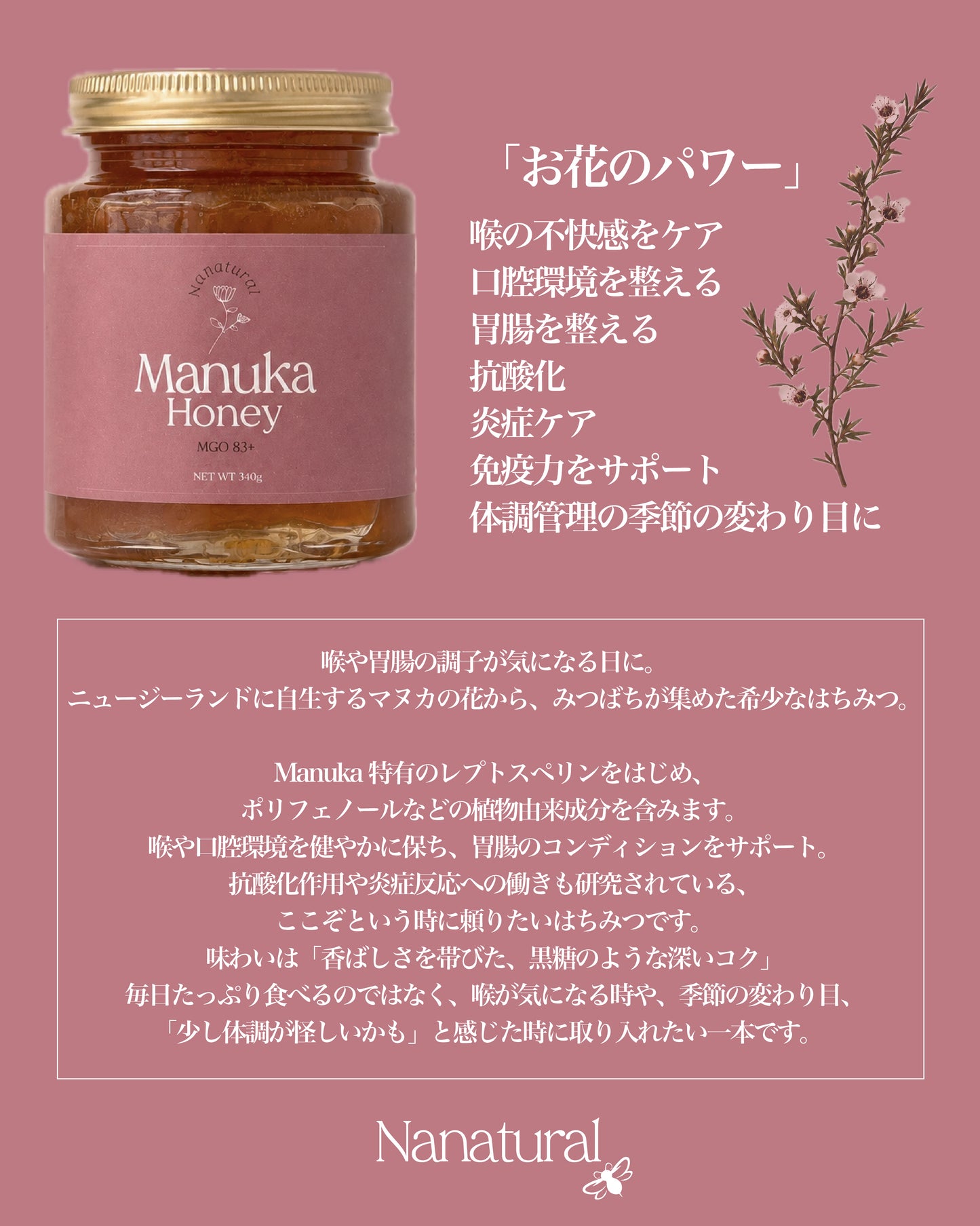 New!【数量限定】Manuka Honey