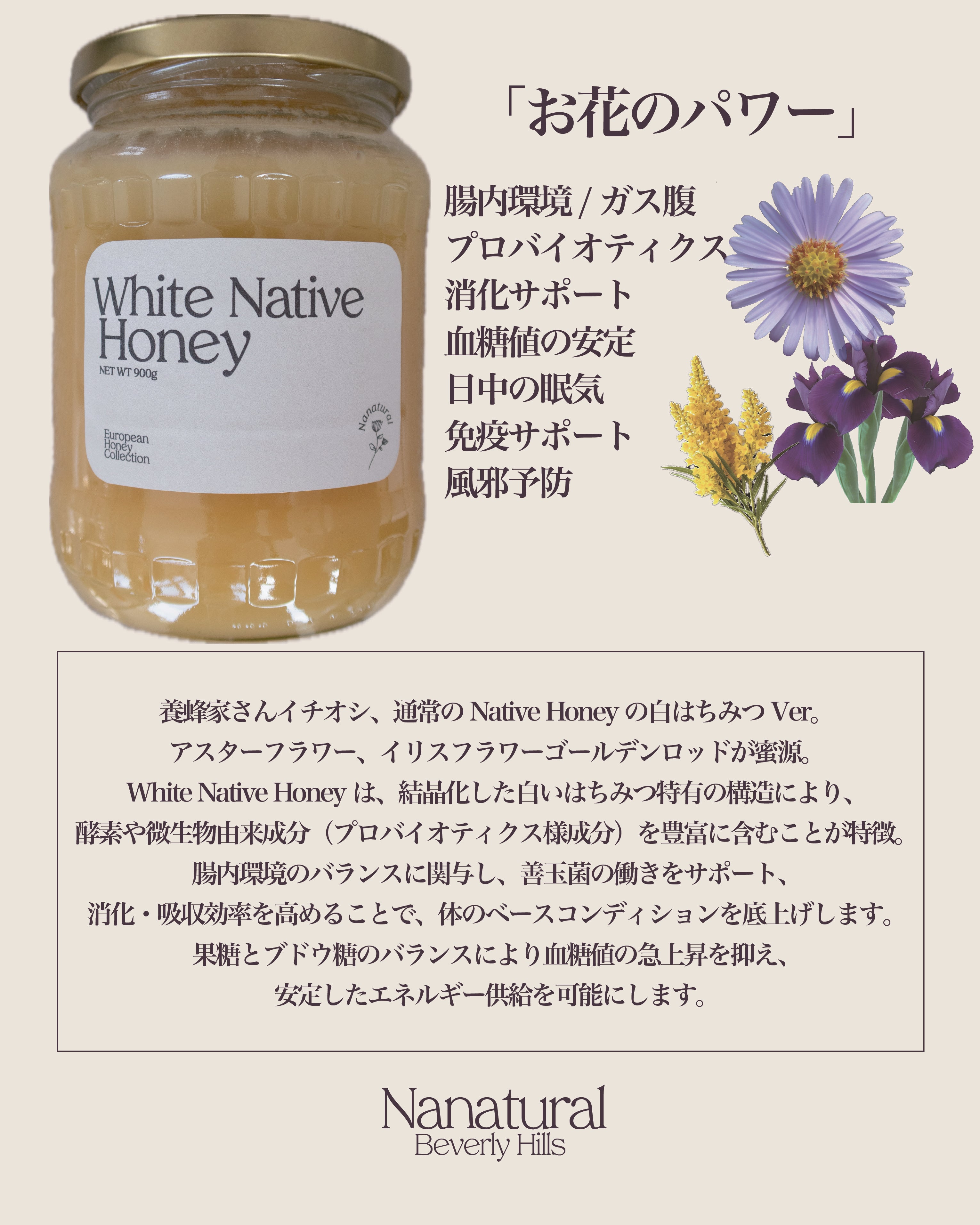 Nanatural Honey~ナナチュラル~ビバリーヒルズの生はちみつブランド